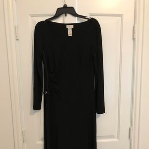 Liz Claiborne long sleeve black dress
